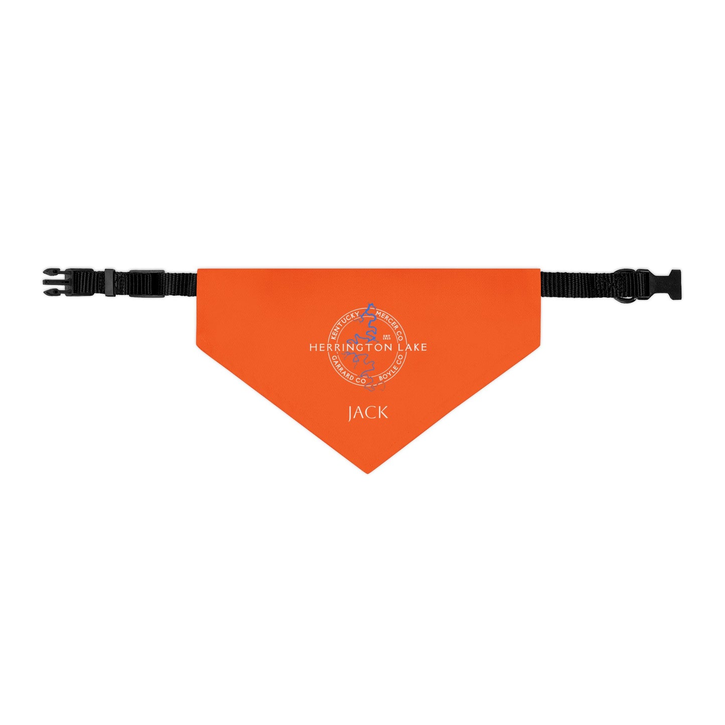 The "Classic" Personalized Custom Herrington Lake and County Pet Bandana Collar
