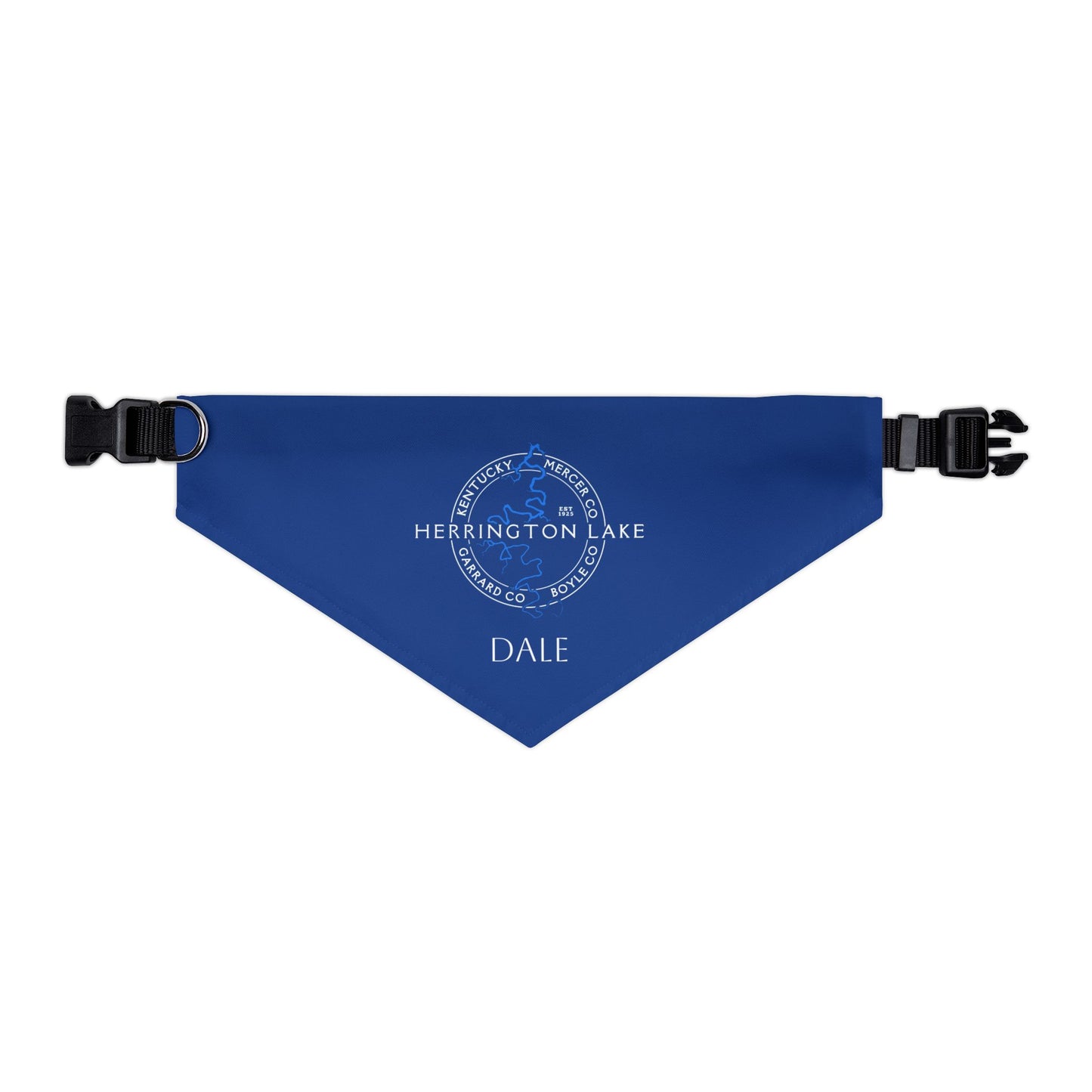 The "Classic" Personalized Custom Herrington Lake and County Pet Bandana Collar