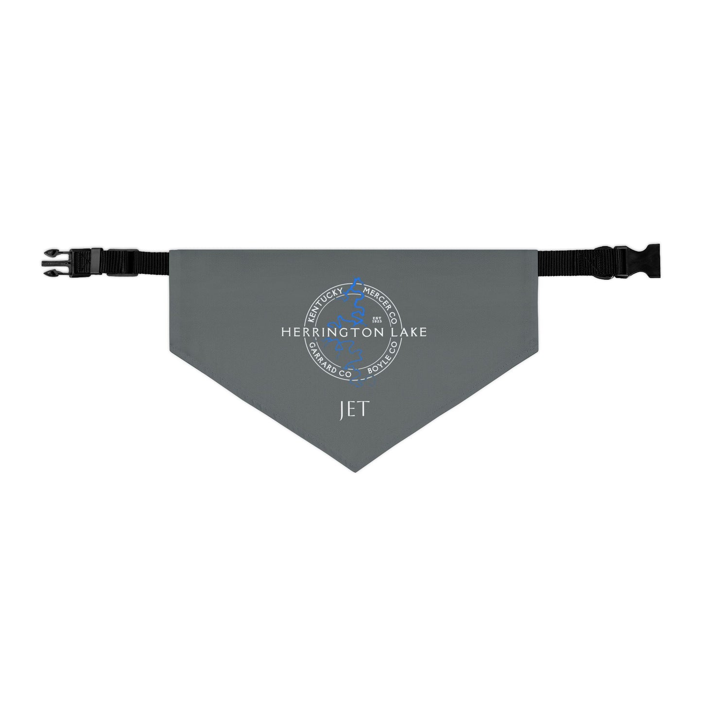 The "Classic" Personalized Custom Herrington Lake and County Pet Bandana Collar