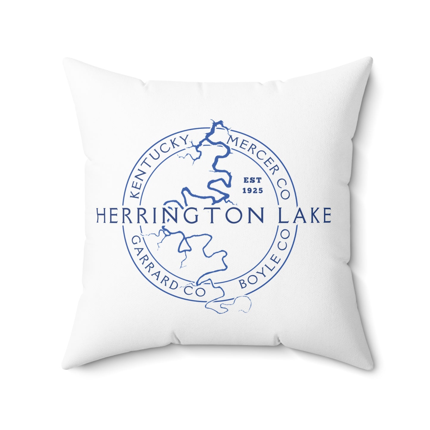 The "Classic" Herrington Lake and County Spun Polyester Square Accent Pillow