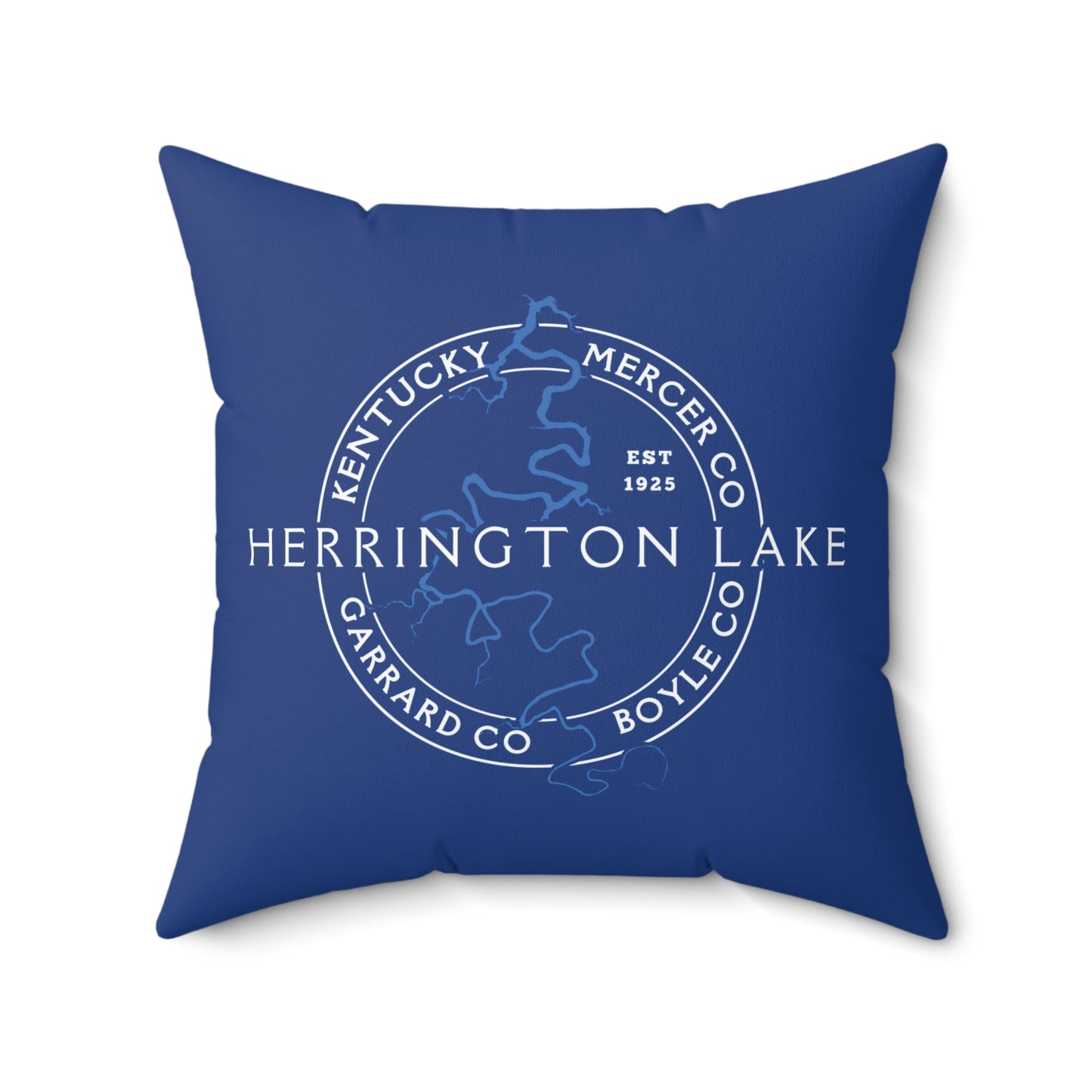 The "Classic" Herrington Lake and County Spun Polyester Square Accent Pillow