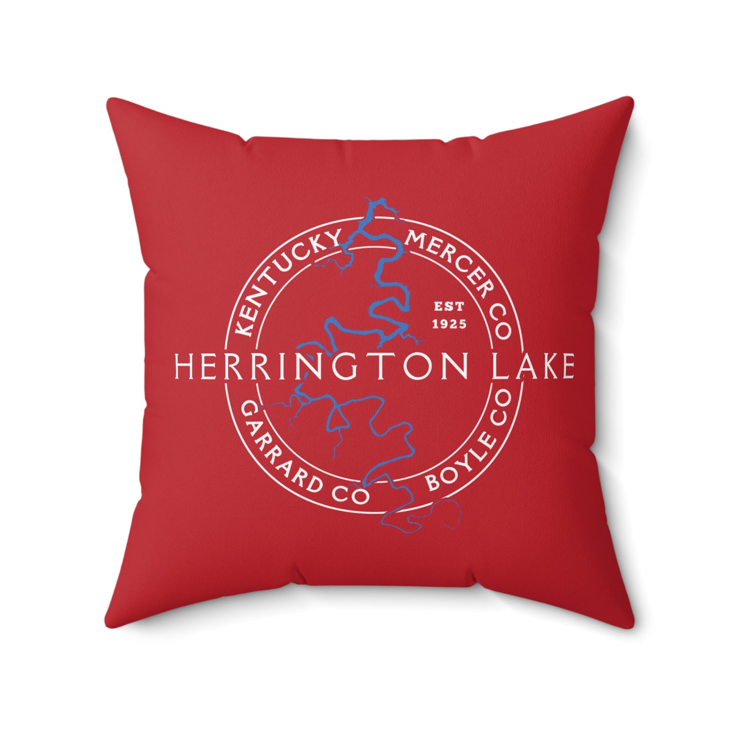 The "Classic" Herrington Lake and County Spun Polyester Square Accent Pillow