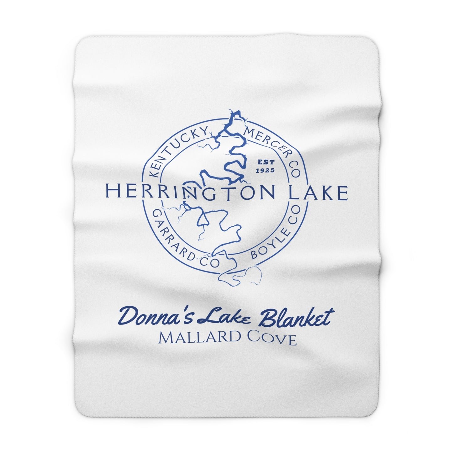 The Personalized Custom "Classic" Herrington Lake and County Sherpa Blanket