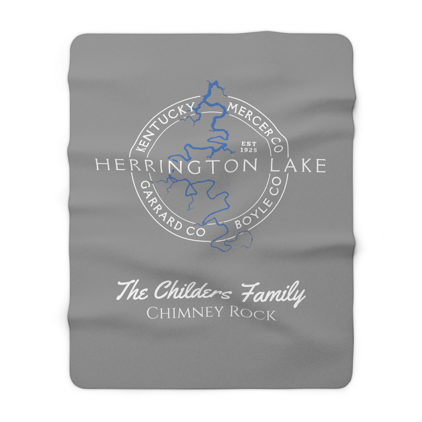 The Personalized Custom "Classic" Herrington Lake and County Sherpa Blanket