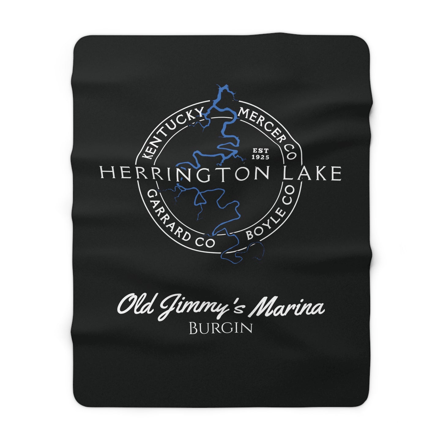 The Personalized Custom "Classic" Herrington Lake and County Sherpa Blanket