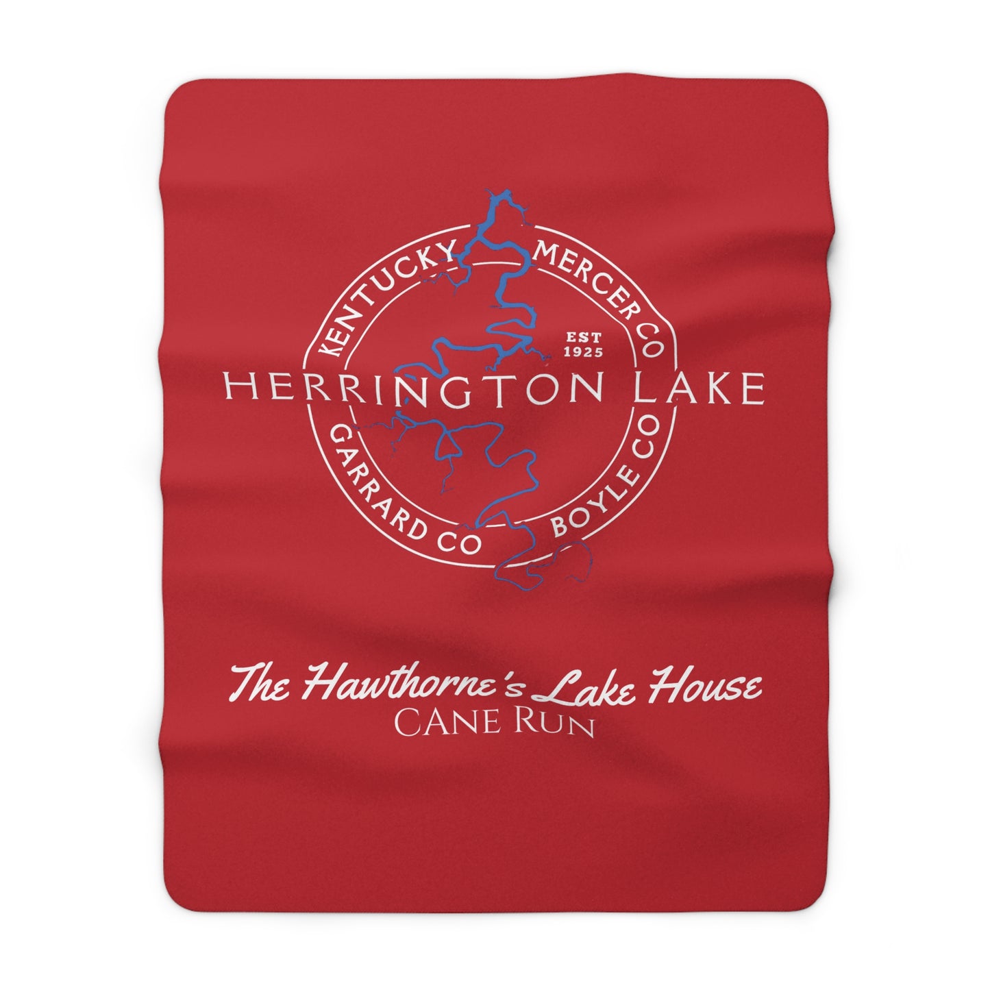 The Personalized Custom "Classic" Herrington Lake and County Sherpa Blanket