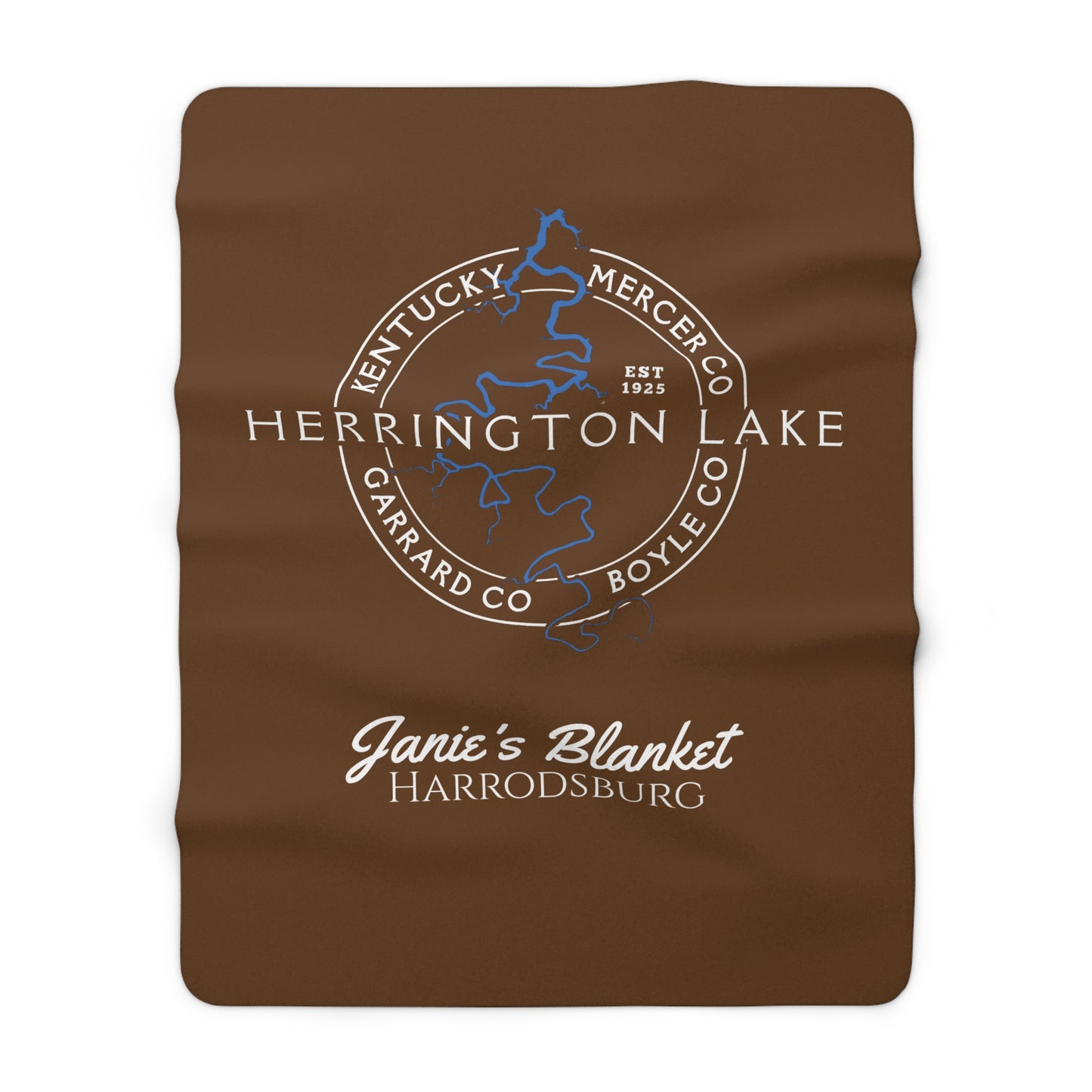 The Personalized Custom "Classic" Herrington Lake and County Sherpa Blanket