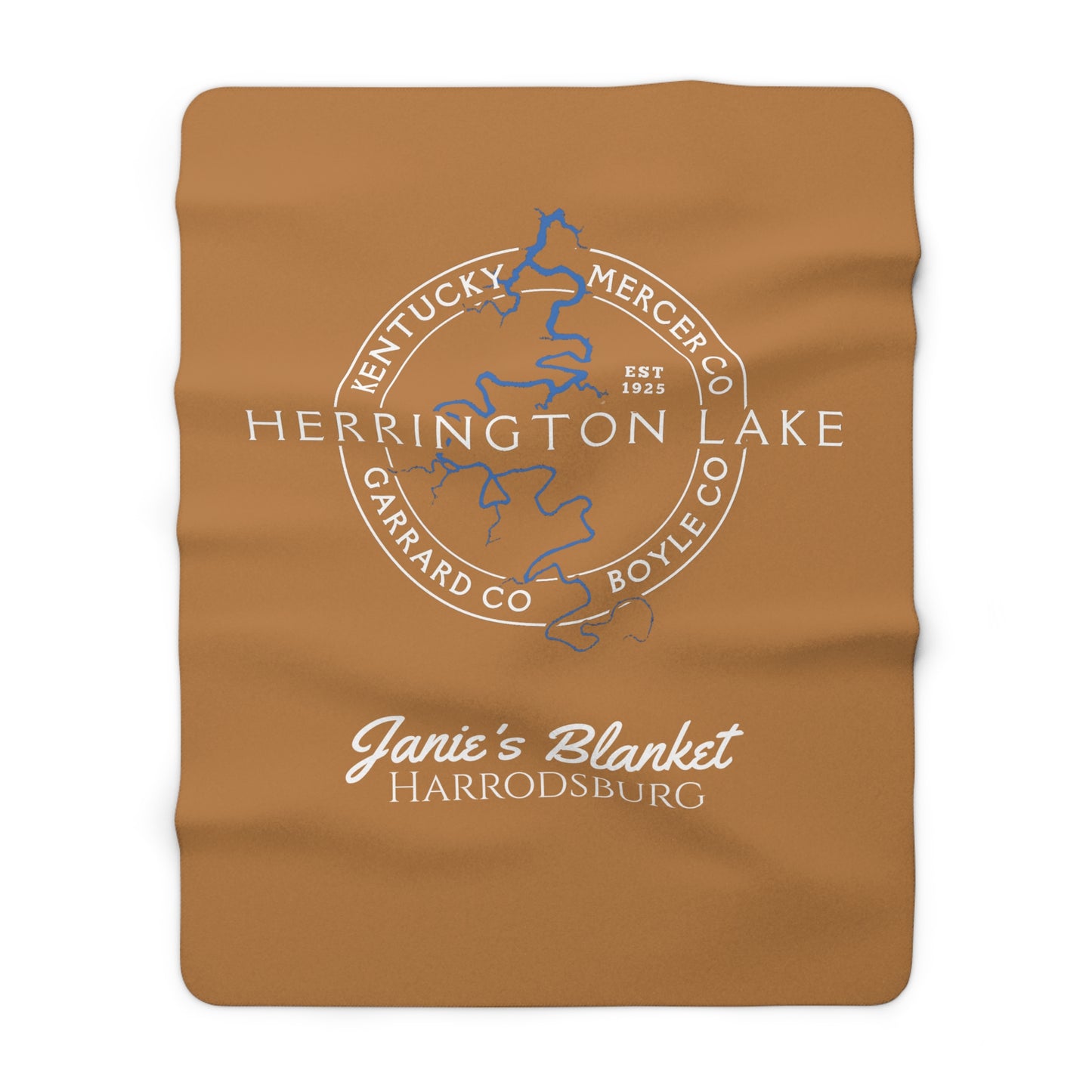 The Personalized Custom "Classic" Herrington Lake and County Sherpa Blanket