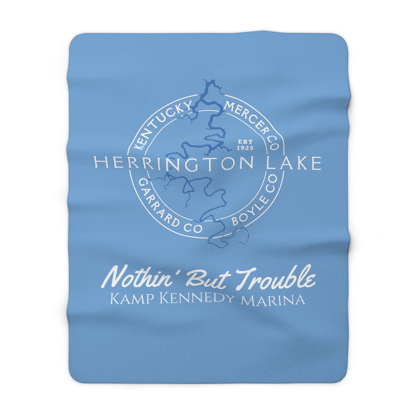 The Personalized Custom "Classic" Herrington Lake and County Sherpa Blanket