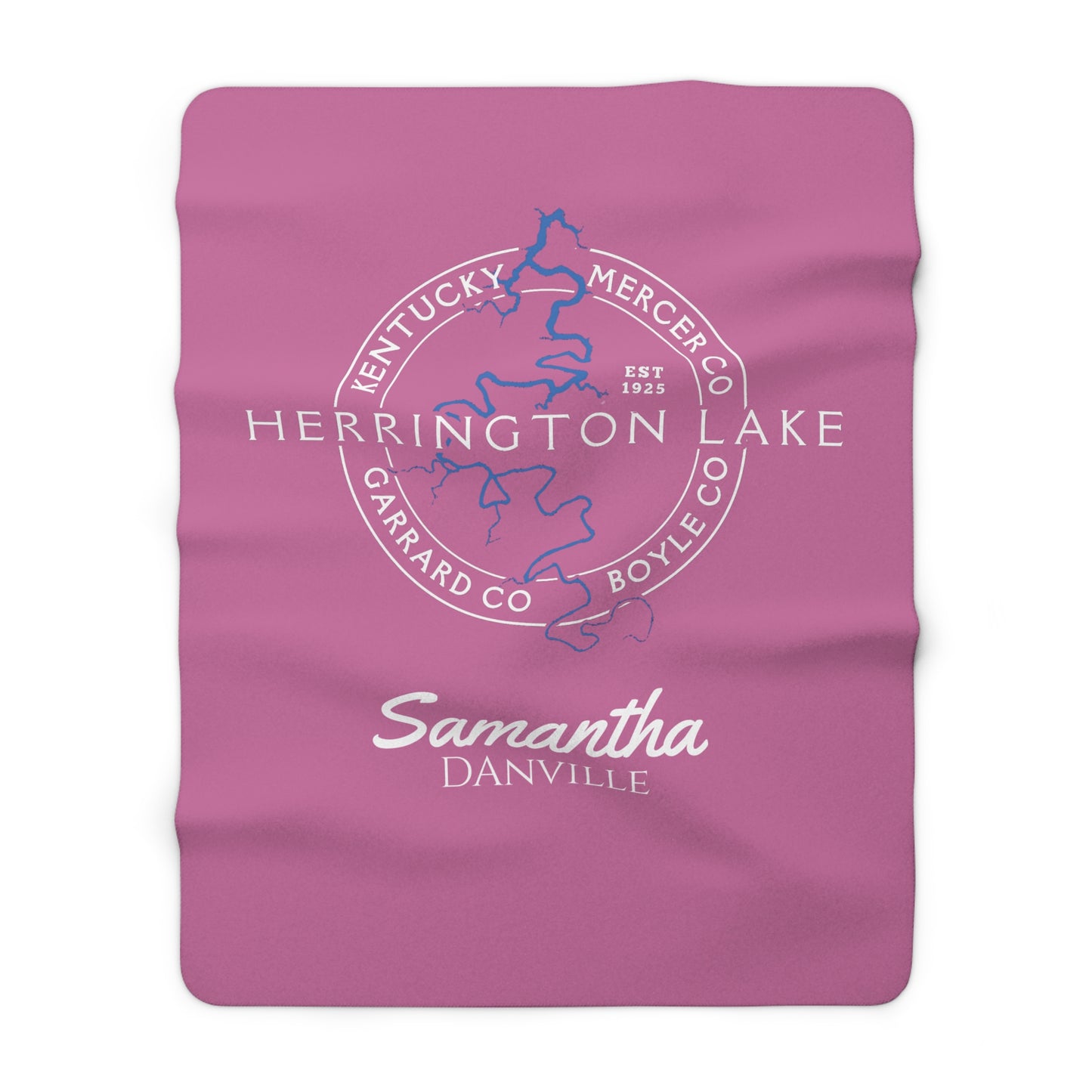 The Personalized Custom "Classic" Herrington Lake and County Sherpa Blanket