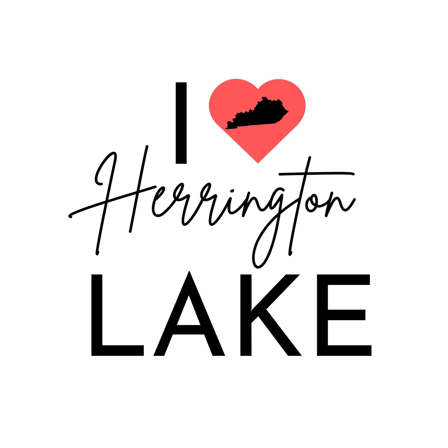 Customized Name I ❤️ Herrington Lake Chill Wine Tumbler