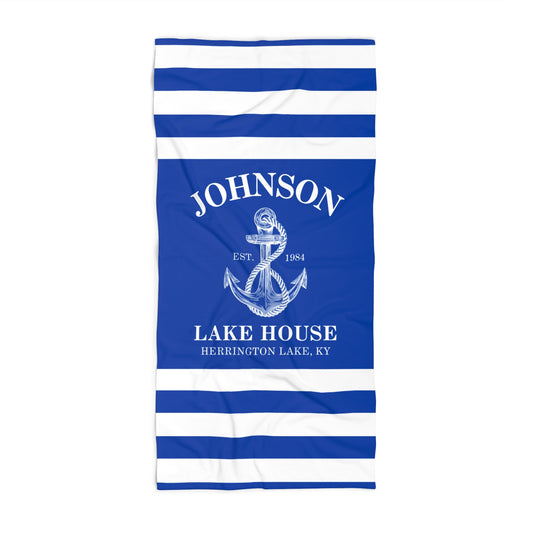 The Personalized Custom Lakehouse Ultra Soft beach Towel