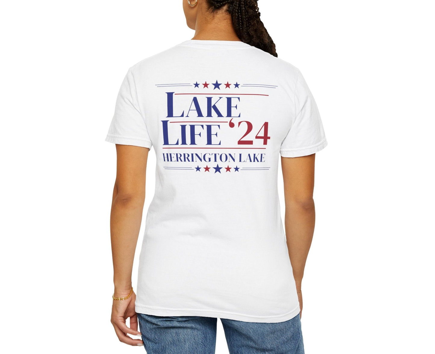 Herrington Lake Patriots Lake Life Election 24 Double-Sided Premium Garment-Dyed Comfort Colors TShirt