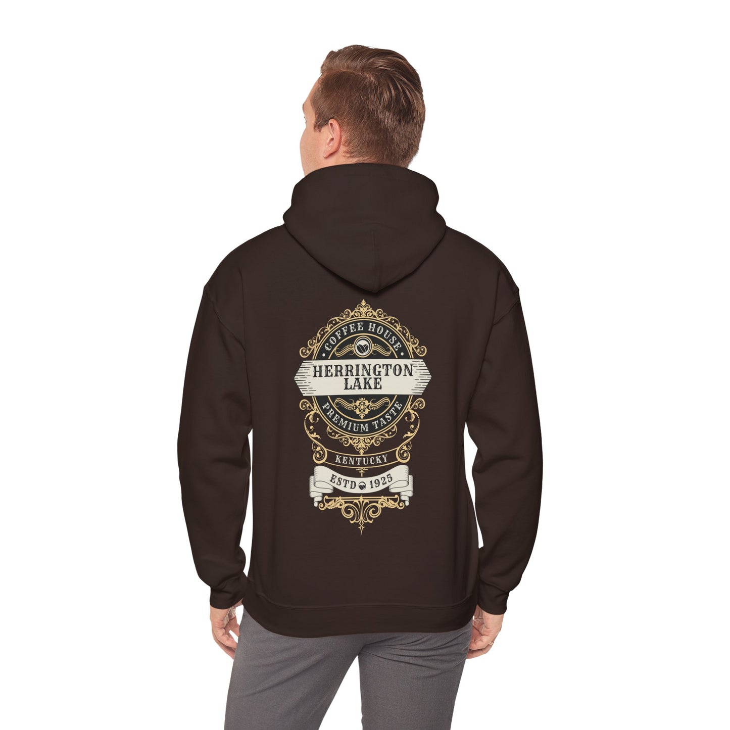 "Premium Taste" Coffee House Collection Double-Sided Print Heavy Blend™ Hooded Sweatshirt