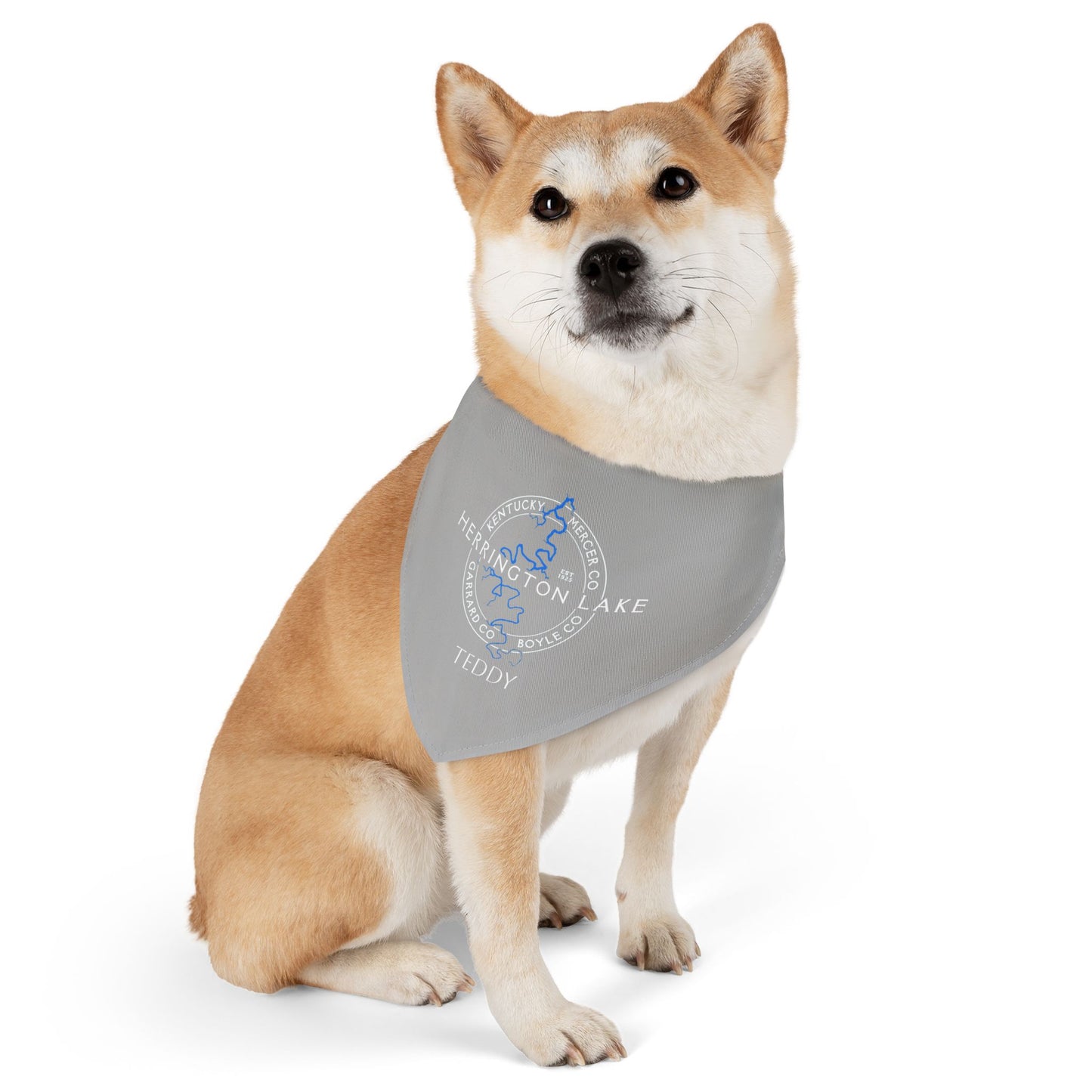 The "Classic" Personalized Custom Herrington Lake and County Pet Bandana Collar
