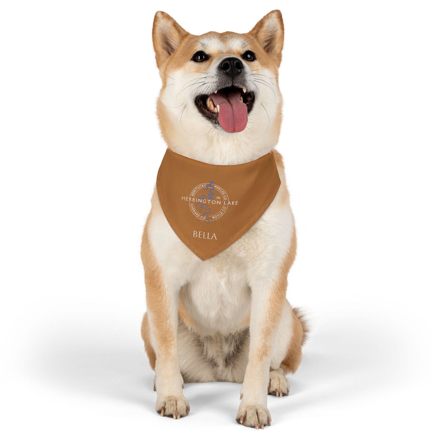 The "Classic" Personalized Custom Herrington Lake and County Pet Bandana Collar