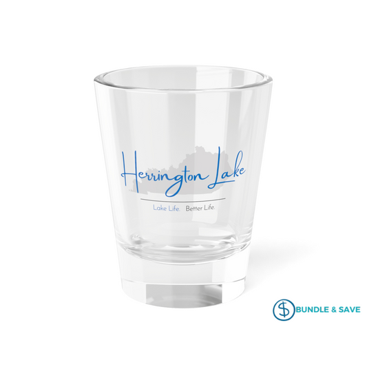 Herrington Lake Signature Logo Shot Glass, 1.5oz (Blue)