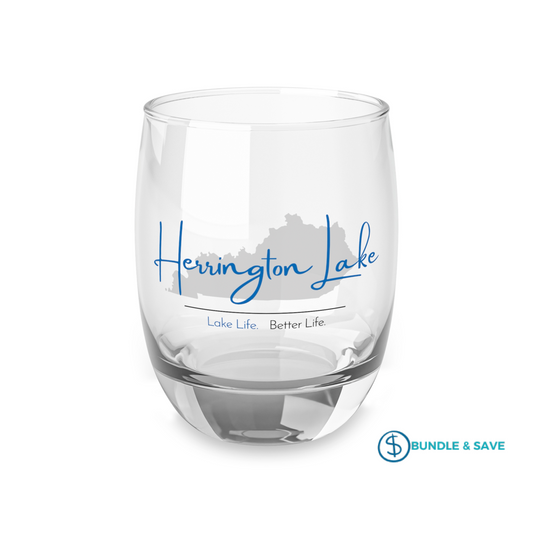 Herrington Lake Signature Whiskey Glass, 6oz (Blue)
