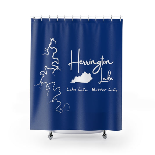 Herrington Lake Classic Outline Shower Curtain