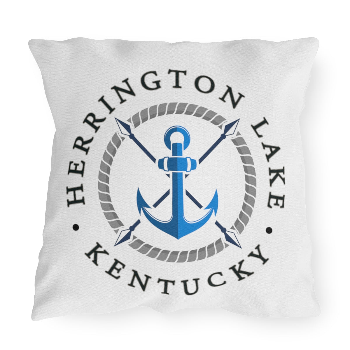 Herrington Lake Anchor Outdoor Pillows in White
