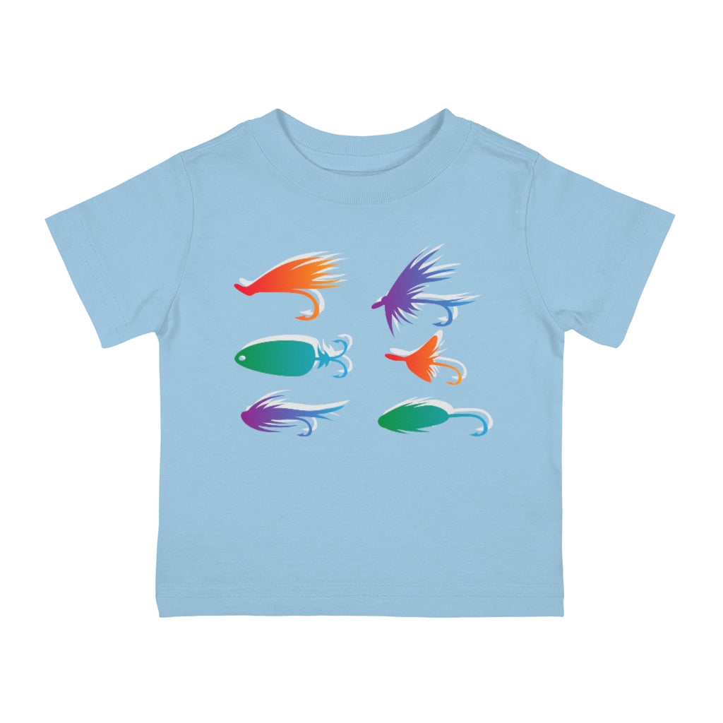 Infant Colorful Fishing Lure Cotton Jersey Tee