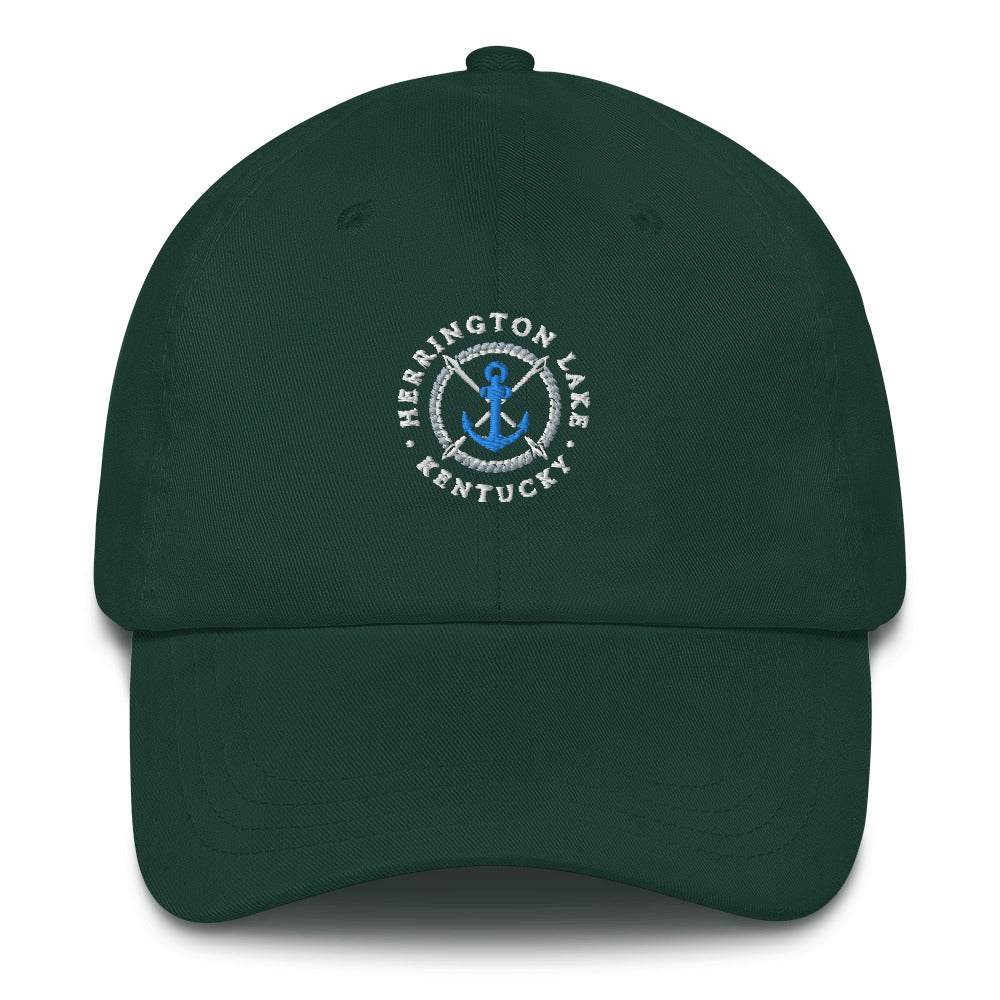 Classic Embroidered Herrington Lake Anchor Logo Dad Hat
