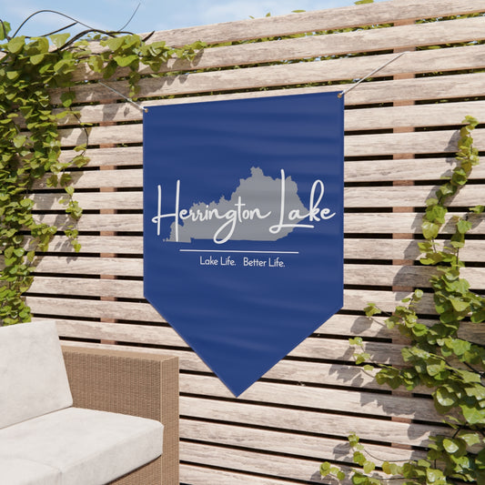 Herrington Lake Life Better Life™ Pennant Banner in Blue