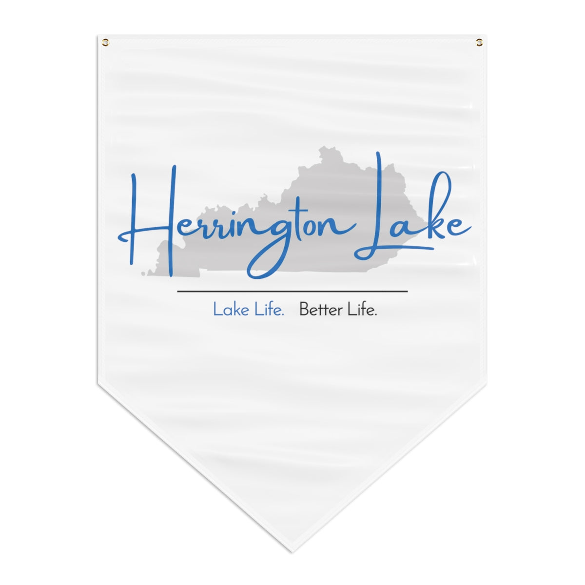 Herrington Lake Signature Collection Pennant Banner in White